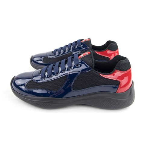 prada sneakers women blue|navy blue prada sneakers.